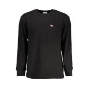 Zwart Katoenen Heren Longsleeve T-Shirt Tommy Hilfiger , Black , Heren