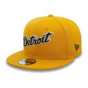 Gele Detroit Tigers Wordmark Patch Pet New Era , Yellow , Heren