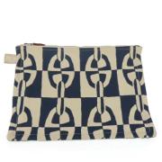 Pre-owned Canvas clutches Hermès Vintage , Blue , Dames