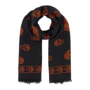 Stijlvolle Gedrukte Modal Blend Foulard Alexander McQueen , Multicolor...