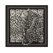 Luipaardprint Zijden Sjaal Dolce & Gabbana , Black , Dames