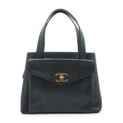 Pre-owned Leather handbags Chanel Vintage , Black , Dames