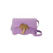 Leather shoulder-bags Palm Angels , Purple , Dames