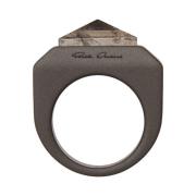 Kristal Piramide Ring Rick Owens , Brown , Dames