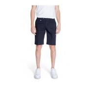 Bermuda Stijl Katoenmix Shorts Antony Morato , Black , Heren