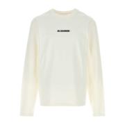 Klassiek Wit Katoenen T-shirt Jil Sander , White , Heren