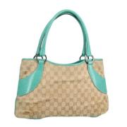 Pre-owned Canvas handbags Gucci Vintage , Beige , Dames