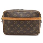 Pre-owned Canvas clutches Louis Vuitton Vintage , Brown , Dames