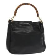 Pre-owned Leather handbags Gucci Vintage , Black , Dames