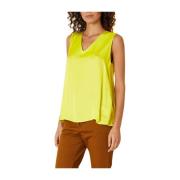 Sleeveless Tops Manila Grace , Yellow , Dames