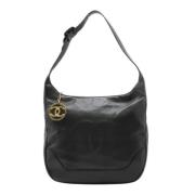 Pre-owned Leather shoulder-bags Chanel Vintage , Black , Dames