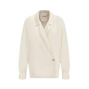 Klassieke Kraag Knoopshirt Khaite , White , Dames