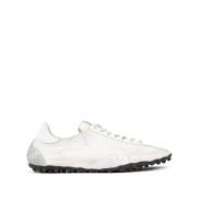 Vintage Leren Sneakers met Iconische Hiel Maison Margiela , White , He...