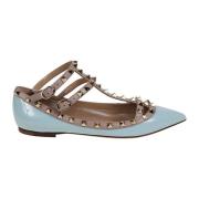 Rockstud Ballerina Schoenen in Aqua Valentino Garavani , Blue , Dames