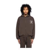 Bruine Fullzip Hoodie Fear Of God , Brown , Heren