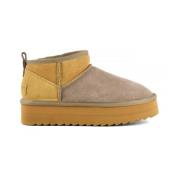 Suede Mix Winter Platform Laars Colors of California , Gray , Dames