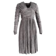 Pre-owned Velvet dresses Burberry Vintage , Gray , Dames