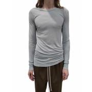 Dubbele laag katoenen T-shirt Rick Owens , Gray , Heren