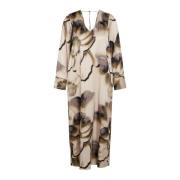 Elegante Bloemenjurk Vanille Room RUE de Femme , Beige , Dames