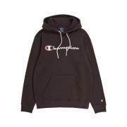 Chocolade Script Logo Hoodie Champion , Brown , Heren