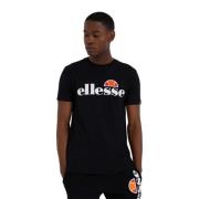 Zwart Logo Print Korte Mouw Tee Ellesse , Black , Heren