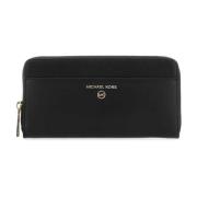 Klassieke Zwarte Leren Portemonnee Michael Kors , Black , Dames