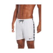 Witte Logo Tape Volley Shorts Nike , White , Heren