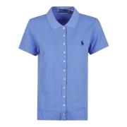 Blauw poloshirt met korte mouwen Polo Ralph Lauren , Blue , Dames