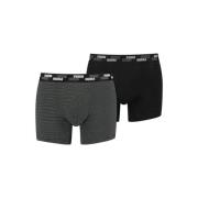 Zwarte Mini Streep Trunk Boxers Puma , Black , Heren