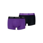 Everyday Trunk Boxers Paars/Zwart Puma , Multicolor , Heren