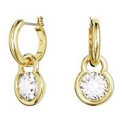 Dextera Ronde Witgouden Oorbellen Swarovski , Yellow , Dames