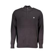 Biologisch Katoen Half-Zip Trui Timberland , Black , Heren