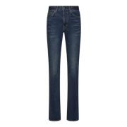 Blauwe Flared Jeans met Logoknoop Tom Ford , Blue , Dames