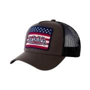 Beige Trucker Cap met Flap VON Dutch , Multicolor , Heren