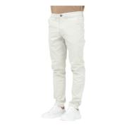 Klassieke Chino Broek voor Mannen Selected Homme , White , Heren