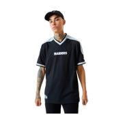 Zwarte Raiders Contrast Panel Tee New Era , Black , Heren