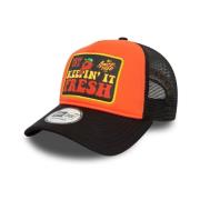 Zwarte Patch Trucker Hoed New Era , Multicolor , Heren