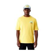 Gele Fruit Grafisch T-shirt New Era , Yellow , Heren