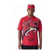 Rode NBA Heat Tee Shirt New Era , Red , Heren