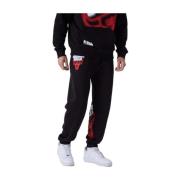 Zwarte Bulls NBA Neon Logo Jogger Broek New Era , Black , Heren