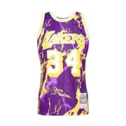 Witte Lakers Doodle Swingman Jersey Mitchell & Ness , Purple , Heren