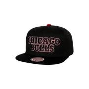 Zwarte Bulls NBA 13 Draft Snapback Mitchell & Ness , Black , Heren