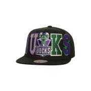 Zwarte Bucks Varsity Snapback Pet Mitchell & Ness , Black , Heren