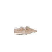 Beige Sneakers met Suède en Gevlochten Details Hassia , Beige , Dames