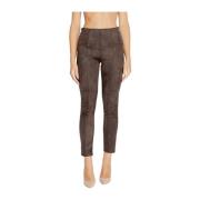 Stretch Polyester Blend Damesbroek Street One , Brown , Dames