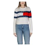 Lente/Zomer Dames Sweatshirt 100% Gerecycled Katoen Tommy Jeans , Mult...