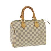 Pre-owned Canvas handbags Louis Vuitton Vintage , White , Dames