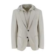 Lichtgewicht Hooded Jacket met afneembare bib Eleventy , Beige , Heren