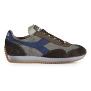 Vintage Canvas Sneakers met Leren Details Diadora , Multicolor , Heren