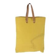 Pre-owned Cotton totes Hermès Vintage , Yellow , Dames